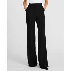 Express Womens Editor Studio Stretch High Waisted Flare Trouser Dark Gray Sz 12
